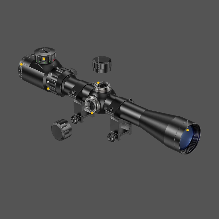 Mira Telescópica Iluminada Roja y Verde CVLIFE FoxSpook 3-9x40
